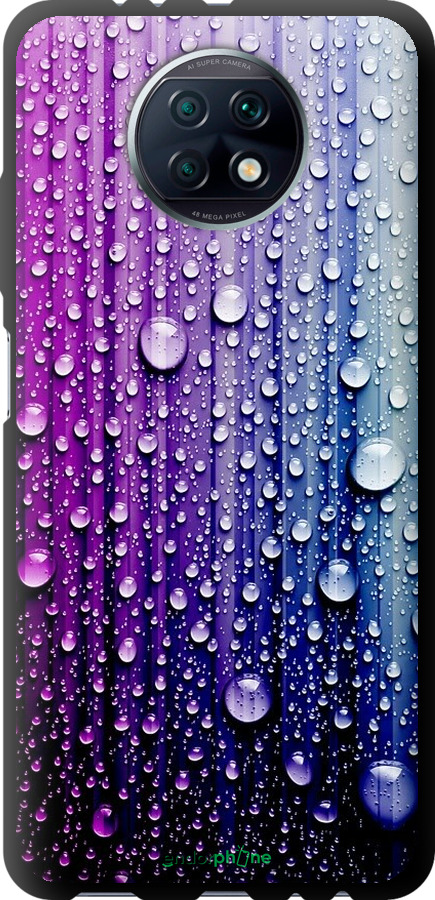 

TPU чорний чохол "Краплини води" для Xiaomi Redmi Note 9T, Синій