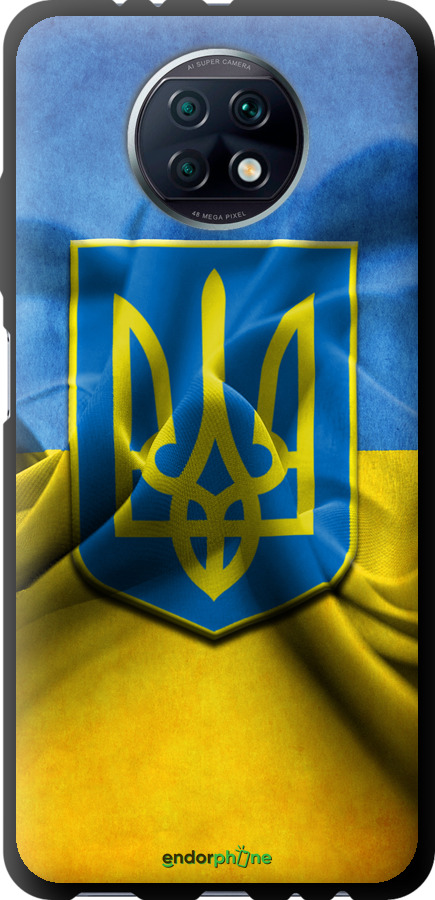 

TPU чорний чохол "Прапор та герб України" для Xiaomi Redmi Note 9T, Блакитний