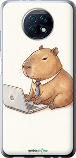Силиконовый чехол Funny Capybara CEO Working для Xiaomi Redmi Note 9T - 6777u-2261 изображение 