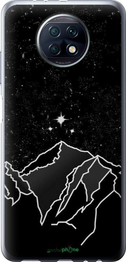 Силиконовый чехол Минималистический горный пейзаж для Xiaomi Redmi Note 9T - 6438u-2261 изображение 