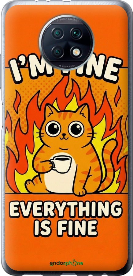 Силіконовий чехол Funny Cat для Xiaomi Redmi Note 9T - 6786u-2261 изображение 