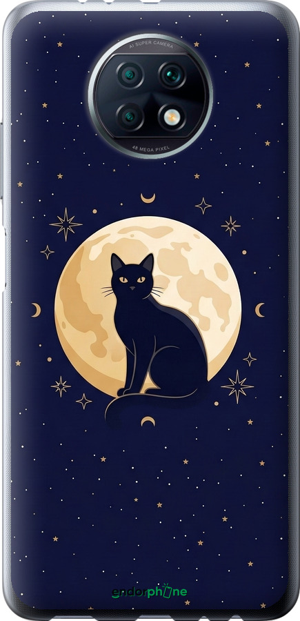 Силиконовый чехол Cute Cat Celestial/Witchy для Xiaomi Redmi Note 9T - 6787u-2261 изображение 