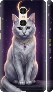 3D пластиковый матовый чехол Mystic White Cat Gothic Dark Purple Gold для Xiaomi Redmi Pro - 6805m-342 изображение 