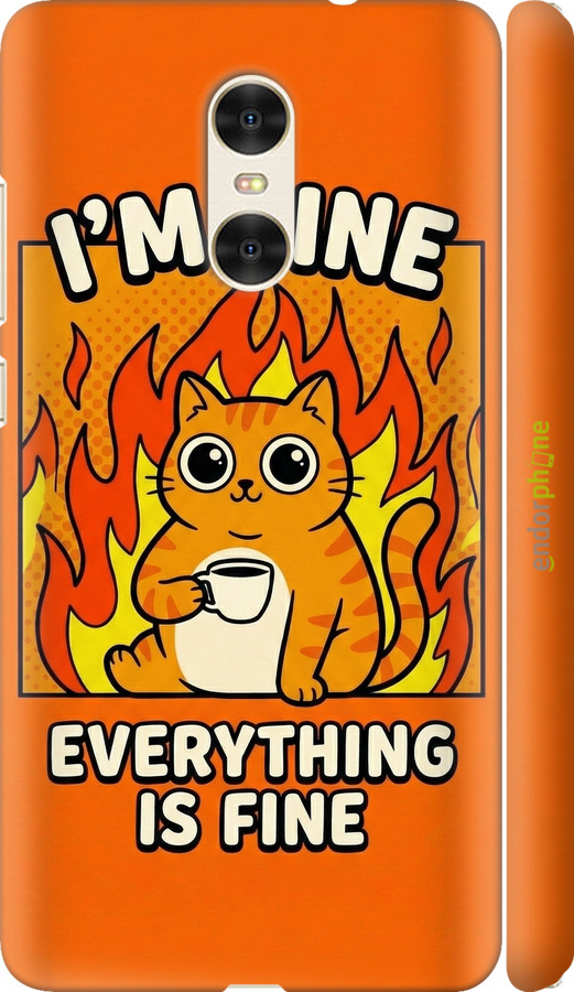 3D пластиковий матовий чехол Funny Cat для Xiaomi Redmi Pro - 6786m-342 изображение 