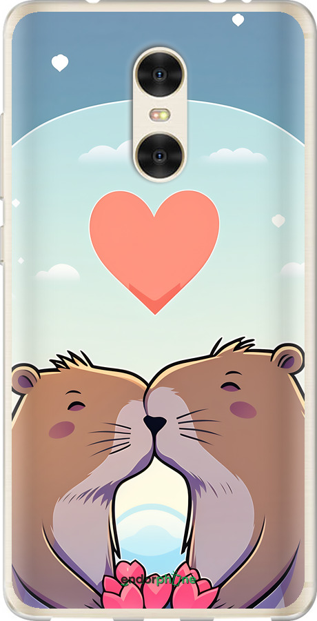 Силиконовый чехол Капибара любовь для Xiaomi Redmi Pro - 6027u-342 изображение 