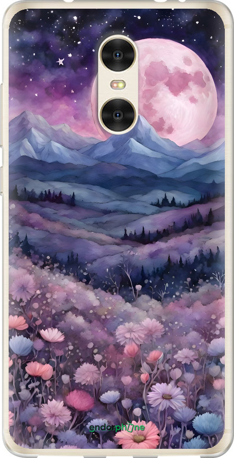 Силиконовый чехол Ночь луна арт для Xiaomi Redmi Pro - 6319u-342 изображение 