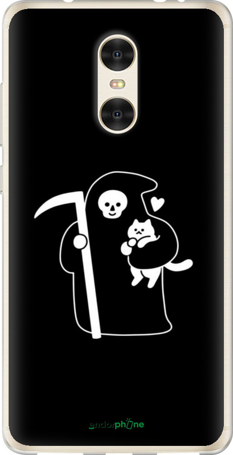 Силиконовый чехол Минималистичный арт: смерть и кошка для Xiaomi Redmi Pro - 6529u-342 изображение 