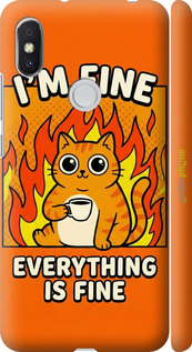 3D пластиковий матовий чохол 'Funny Cat' для Xiaomi Redmi S2 зображення 5