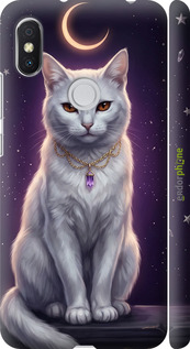 3D пластиковый матовый чехол Mystic White Cat Gothic Dark Purple Gold для Xiaomi Redmi S2 - 6805m-1494 изображение 