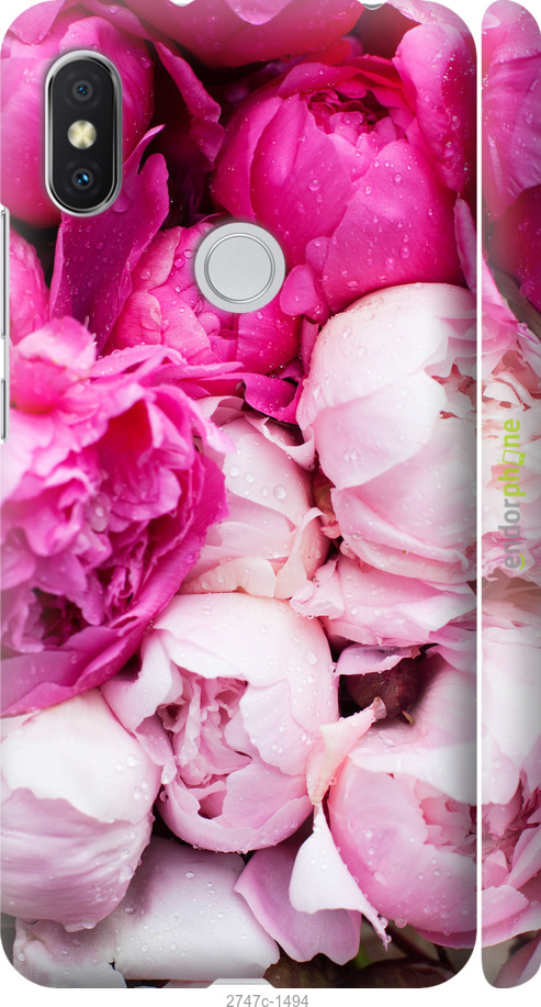 

Plástico mate 3D Capa "Peónias cor-de-rosa" para Xiaomi Redmi S2
