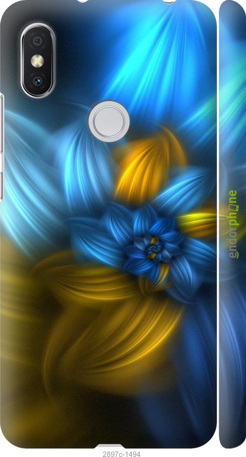 

3D пластиковий матовий чохол "Візерунок 46" для Xiaomi Redmi S2, Синій