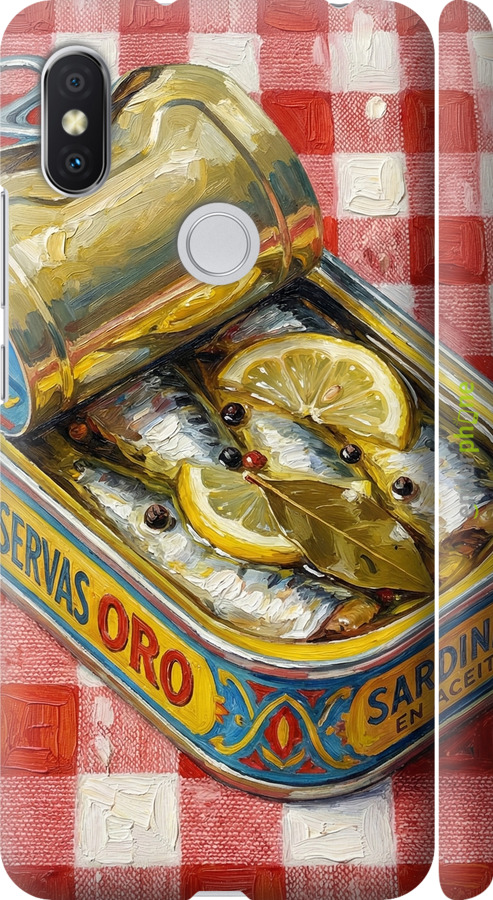 3D пластиковый матовый чехол Vintage Sardine Tin Phone для Xiaomi Redmi S2 - 6772m-1494 изображение 