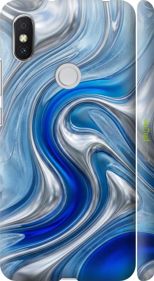 3D пластиковый матовый чехол Liquid Chrome для Xiaomi Redmi S2 - 6781m-1494 изображение 