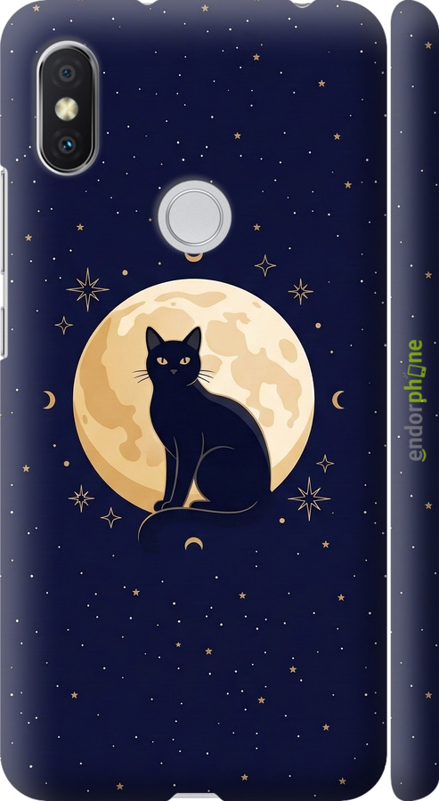 3D пластиковий матовий чехол Cute Cat Celestial/Witchy для Xiaomi Redmi S2 - 6787m-1494 изображение 