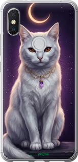 2D пластиковий чехол Mystic White Cat Gothic Dark Purple Gold для Xiaomi Redmi S2 - 6805t-1494 изображение 