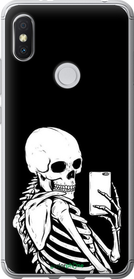 2D пластиковый чехол Скелет делает Selfie для Xiaomi Redmi S2 - 6535t-1494 изображение 