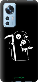TPU чехол Минималистичный арт: смерть и кошка для Xiaomi 12 - 6529b-2555 изображение 