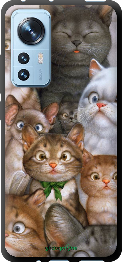 

TPU чорний чохол "Коти" для Xiaomi 12