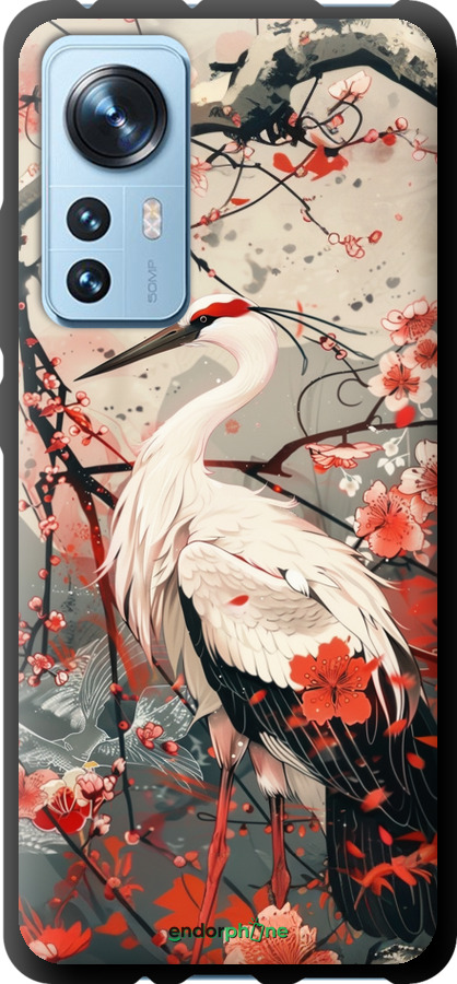 TPU чехол Аист в цвету сакуры для Xiaomi 12X - 6109b-2941 изображение 
