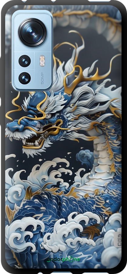 TPU чехол Водяний дракон для Xiaomi 12 - 6113b-2555 изображение 