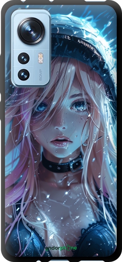 TPU чехол Аніме-діва під дощем для Xiaomi 12 - 6120b-2555 изображение 