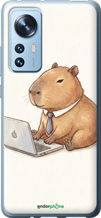 Силиконовый чехол 'Funny Capybara CEO Working' для Xiaomi 12 изображение 1