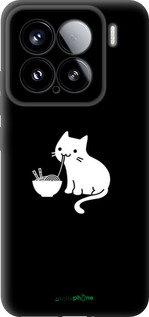 TPU чехол С милым котом на черном фоне для Xiaomi Xiaomi 15 - 6528b-3880 изображение 