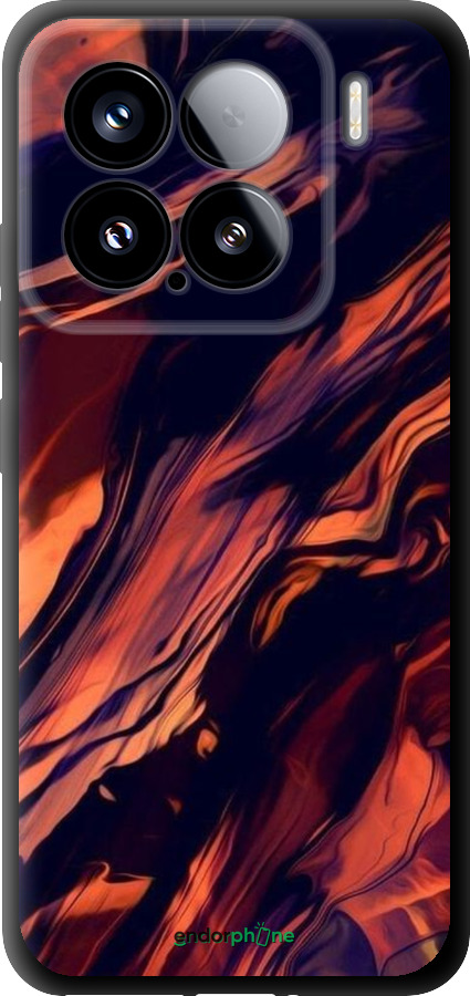 TPU чехол Чорно-помаранчева абстракція для Xiaomi Xiaomi 15 - 5340b-3880 изображение 
