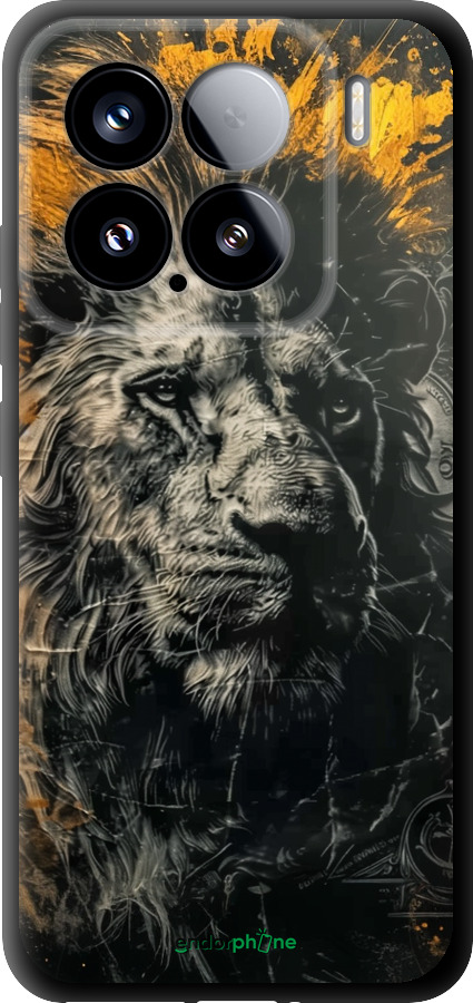 TPU чехол Лев в золотых красках для Xiaomi Xiaomi 15 - 6155b-3880 изображение 