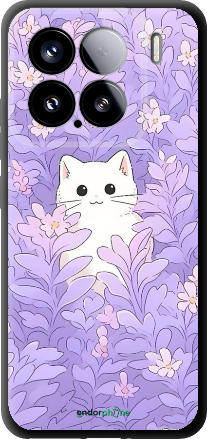 TPU чехол Котик в цветах для Xiaomi Xiaomi 15 - 6390b-3880 изображение 