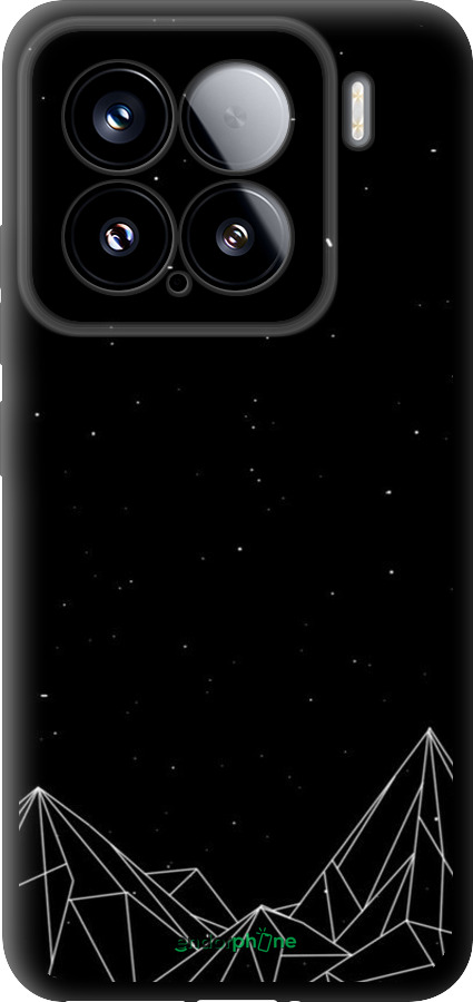 TPU чехол Черно белые абстрактные горы для Xiaomi Xiaomi 15 - 6437b-3880 изображение 