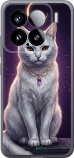 Силиконовый чехол Mystic White Cat Gothic Dark Purple Gold для Xiaomi Xiaomi 15 - 6805u-3880 изображение 