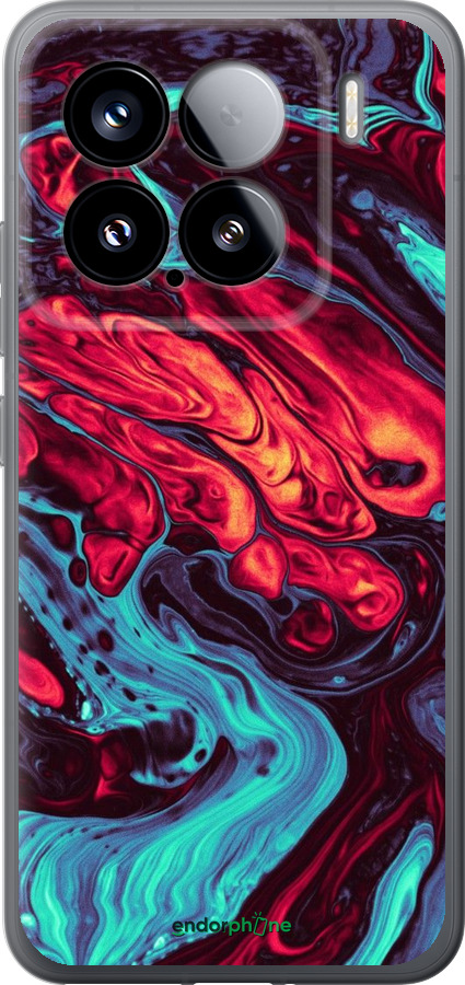 Силиконовый чехол Синяя красная абстакция для Xiaomi Xiaomi 15 - 5339u-3880 изображение 