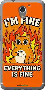 Силиконовый чехол 'Funny Cat' для ZTE A510 изображение 5