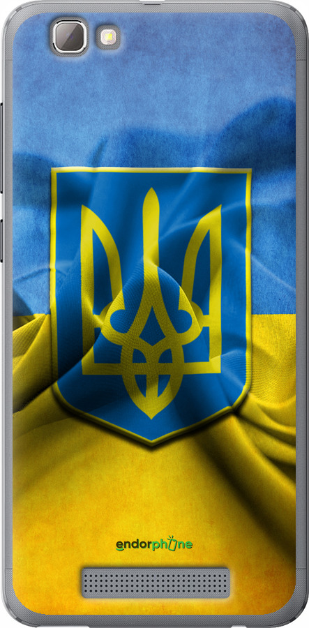

Силіконовий чохол "Прапор та герб України" для ZTE A610, Блакитний