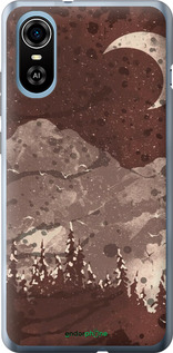Силиконовый чехол С изображением лунного пейзажа в ночном лесу для ZTE Blade A31 Plus - 6546u-2637 изображение 