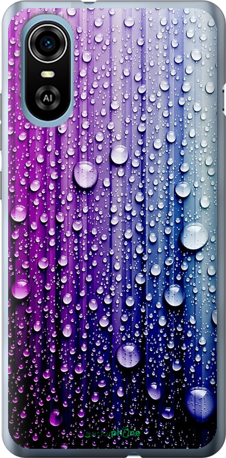 

Силіконовий чохол "Краплини води" для ZTE Blade A31 Plus, Синій