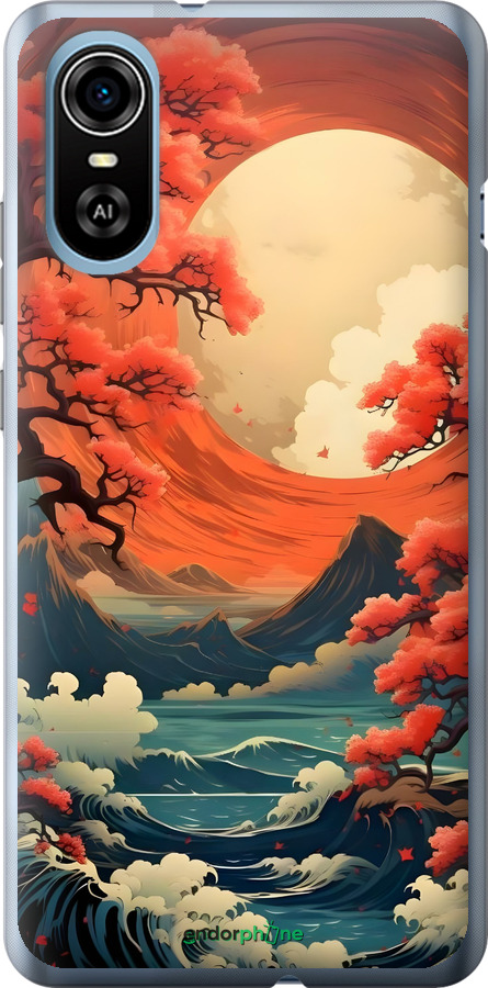 Силиконовый чехол Природа японии для ZTE Blade A31 Plus - 6327u-2637 изображение 