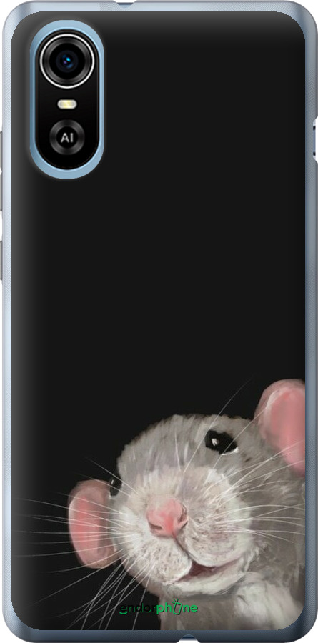 Силиконовый чехол The Peeking Rat для ZTE Blade A31 Plus - 6442u-2637 изображение 