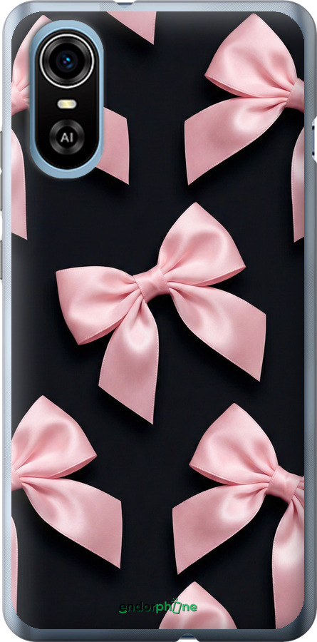 Силиконовый чехол Coquette Ribbons Dark Coquette для ZTE Blade A31 Plus - 6767u-2637 изображение 