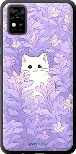 TPU чехол Котик в цветах для ZTE Blade A31 - 6390b-2522 изображение 