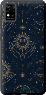 TPU чехол Celestial Harmony: Sun & Moon Gold Mystic Pattern для ZTE Blade A31 - 6778b-2522 изображение 