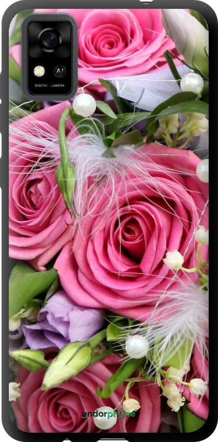 

TPU чорний чохол "Ніжність" для ZTE Blade A31, Рожевий