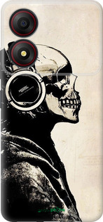 Силиконовый чехол Скелет-меломан v2 для ZTE Blade A34 - 1200u-3989 изображение 