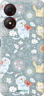 Силиконовый чехол Котята v3 для ZTE Blade A34 - 1223u-3989 изображение 