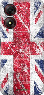 Силиконовый чехол Флаг Великобритании 1 для ZTE Blade A34 - 386u-3989 изображение 