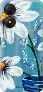 Силиконовый чехол Красивые арт-ромашки для ZTE Blade A34 - 4031u-3989 изображение 