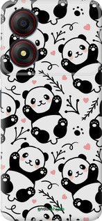 Силіконовий чехол Панди для ZTE Blade A34 - 4318u-3989 изображение 