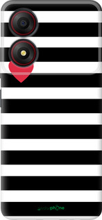 Силіконовий чехол Чорно-білі смуги для ZTE Blade A34 - 4461u-3989 изображение 