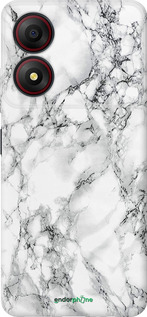 Силиконовый чехол Мрамор белый для ZTE Blade A34 - 4480u-3989 изображение 